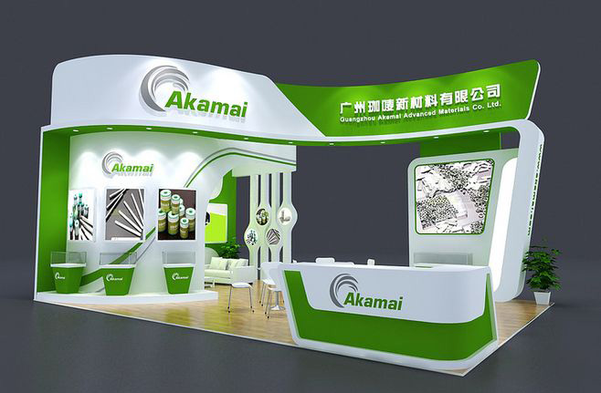 上海展会会展搭建设计-Akamai-材料展台布置