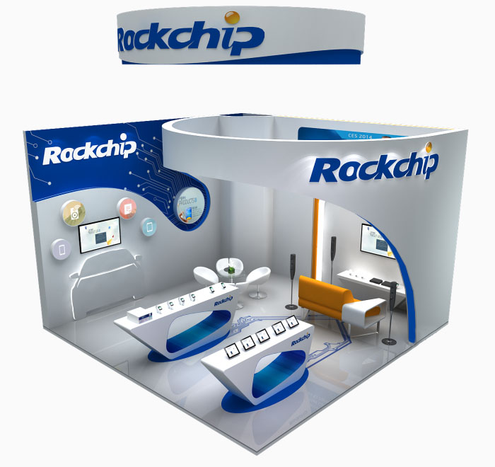上海展台会展搭建-Rockchip-电子设计展台