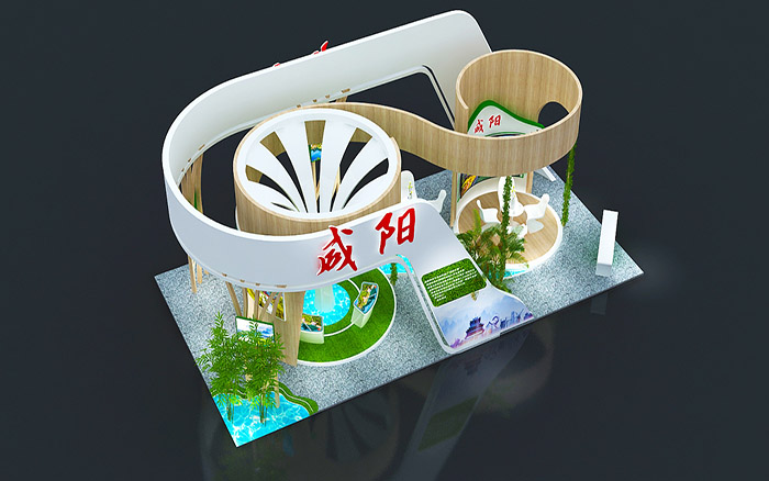 旅游展会布置装修-咸阳-上海会展展台搭建设计