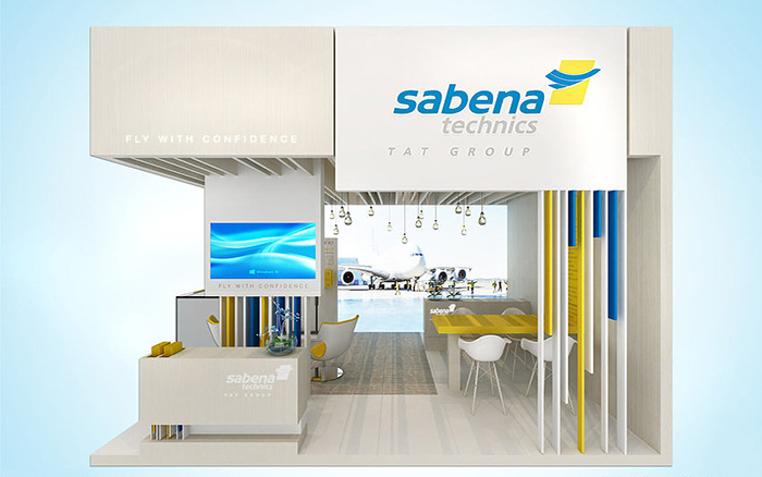 上海展示展台设计-sabena-航空展会搭建