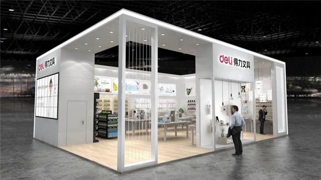 广州办公用品展台设计效果图片