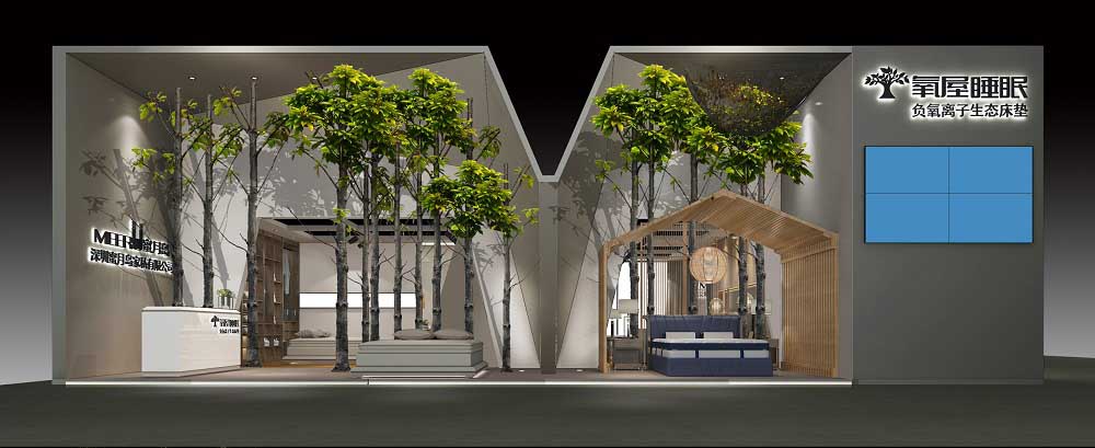 氧屋睡眠-上海家具博览会展位设计|展台搭建|展览装修