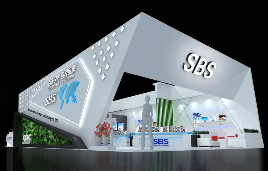 深圳展览设计-SBS纺织面料-面料展展览设计