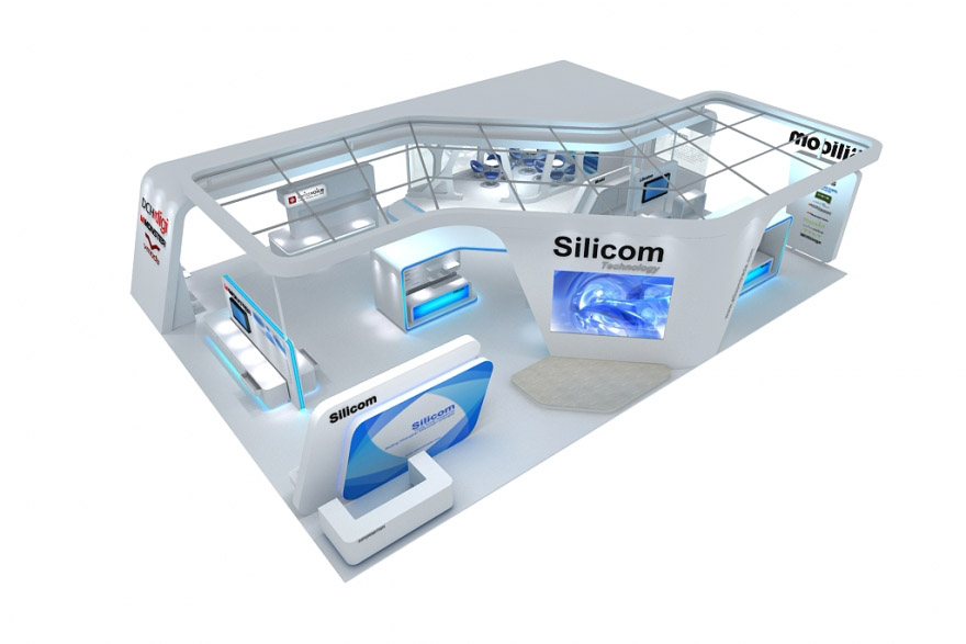 国际展览装修-Silicom-国外展台搭建|国外展位设计|国际展会布置