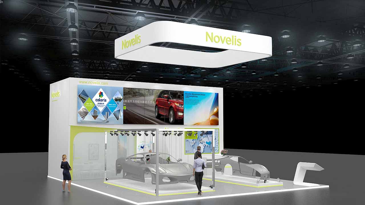 汽车会展展会搭建-Novelis-上海展台设计与搭建