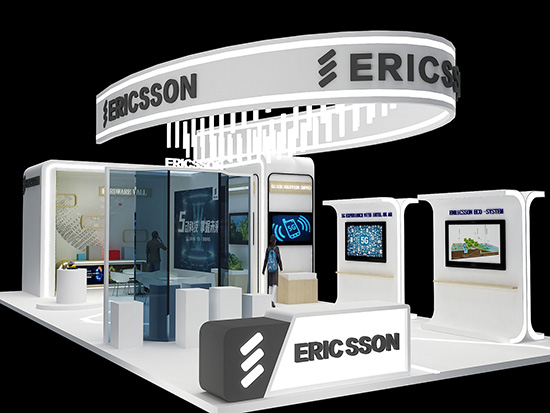 电子展会展台设计-ERICSSON-深圳展台展会布置