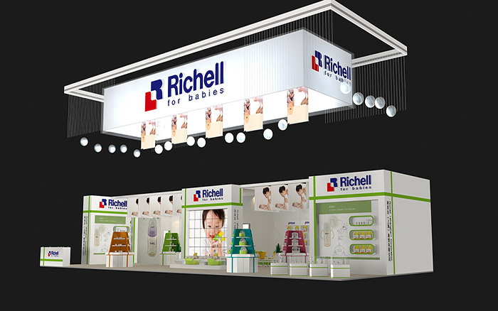 上海展台策划-Richell-孕婴童展会搭建设计