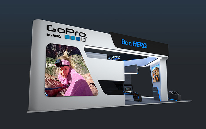 香港展会制作-GoPro-电子展台布置搭建