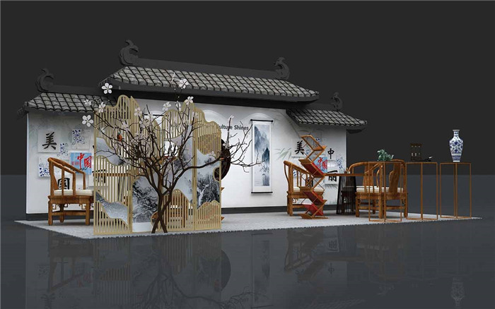 义乌展览会搭建效果图片