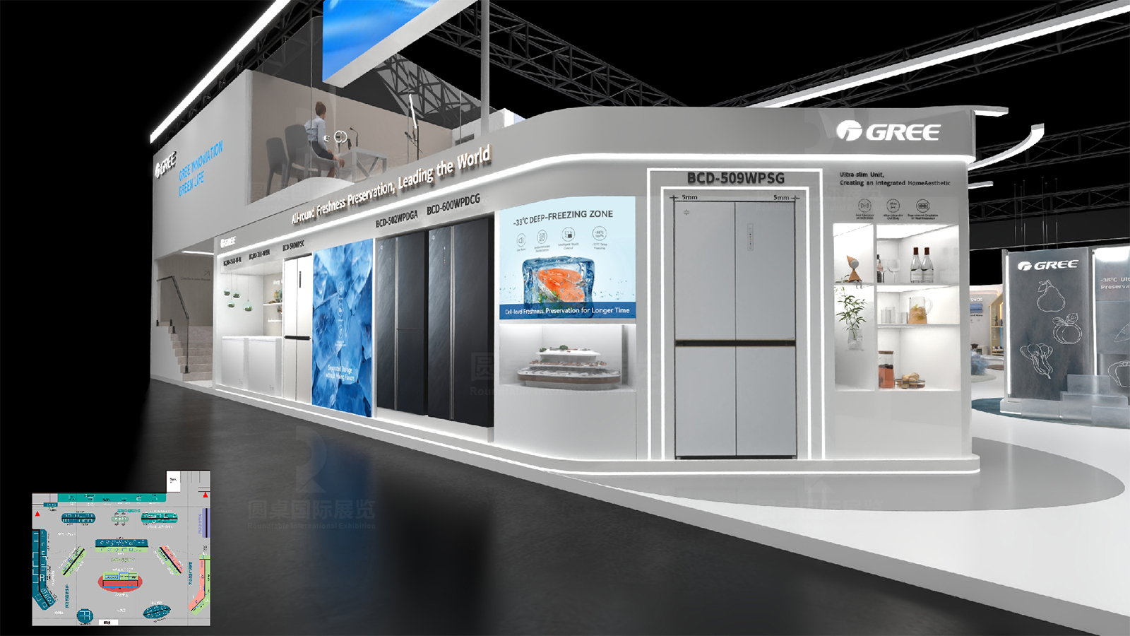 广交会双层展厅设计装修效果图片