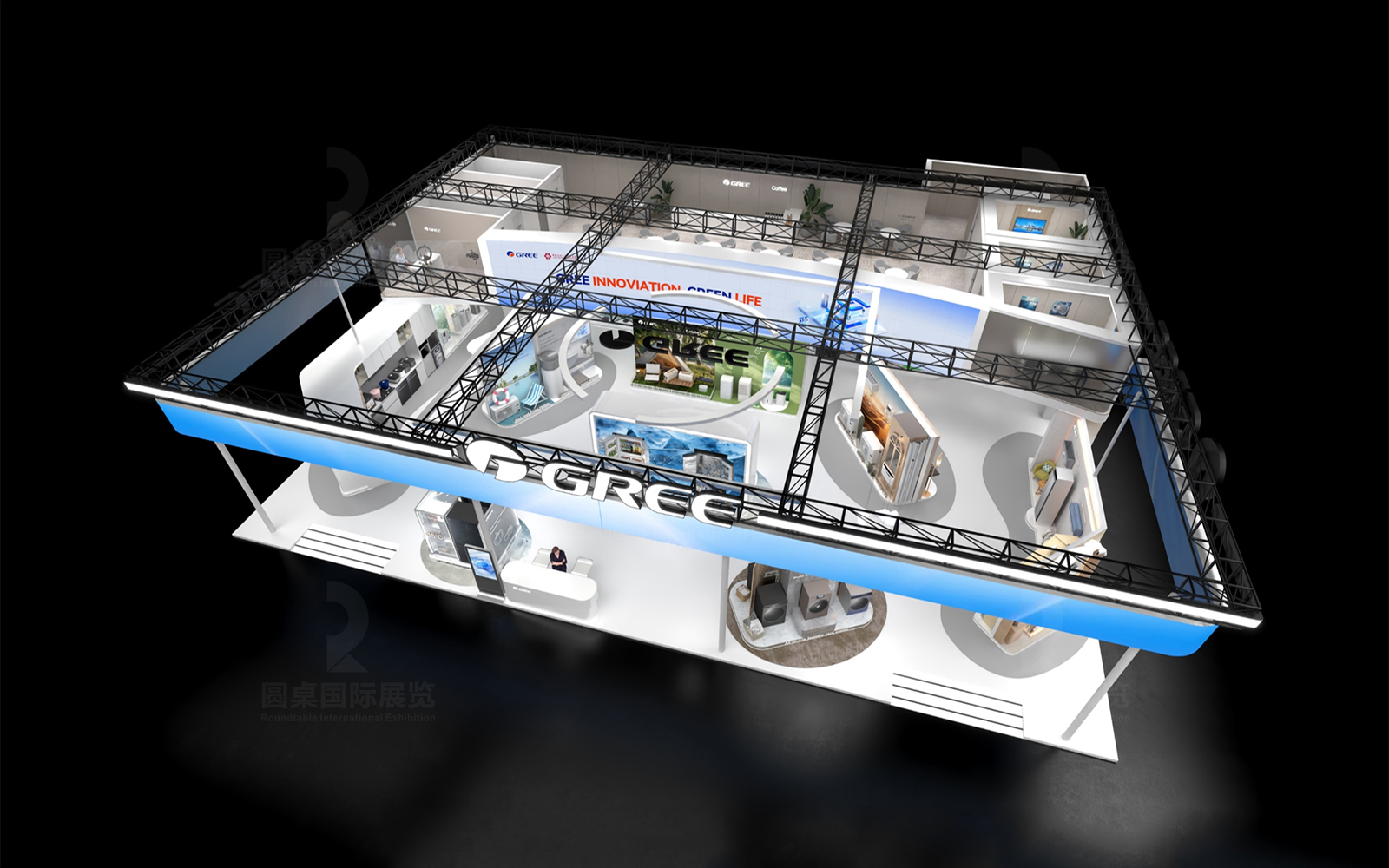 广交会双层展厅设计布置图片