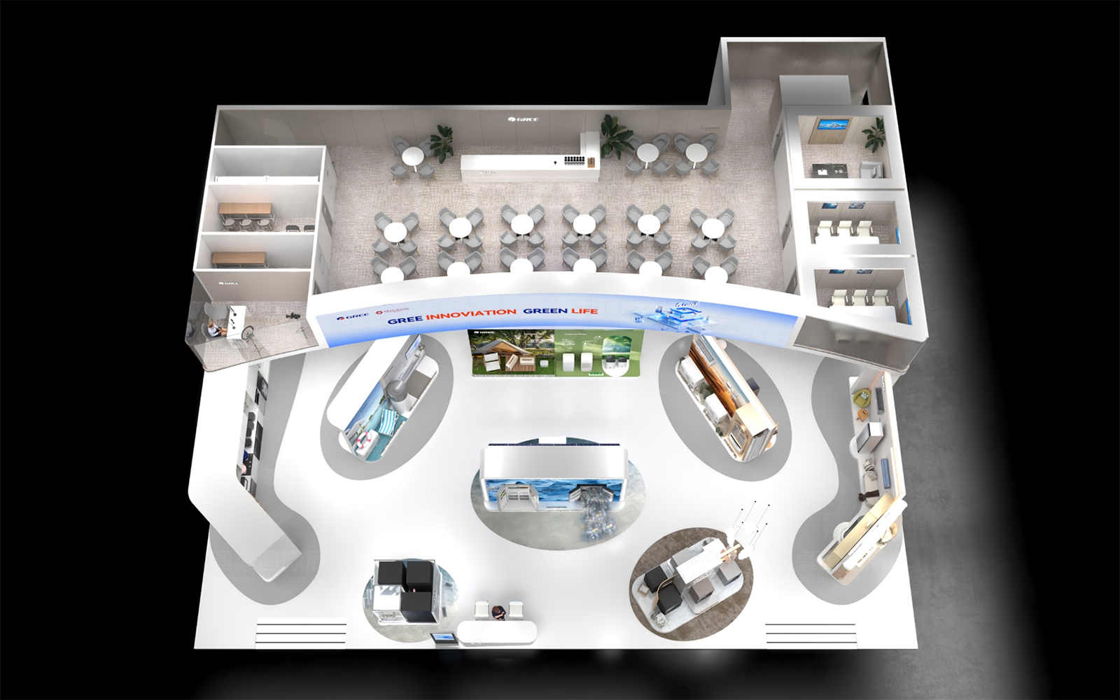 广交会双层展厅设计布置效果图