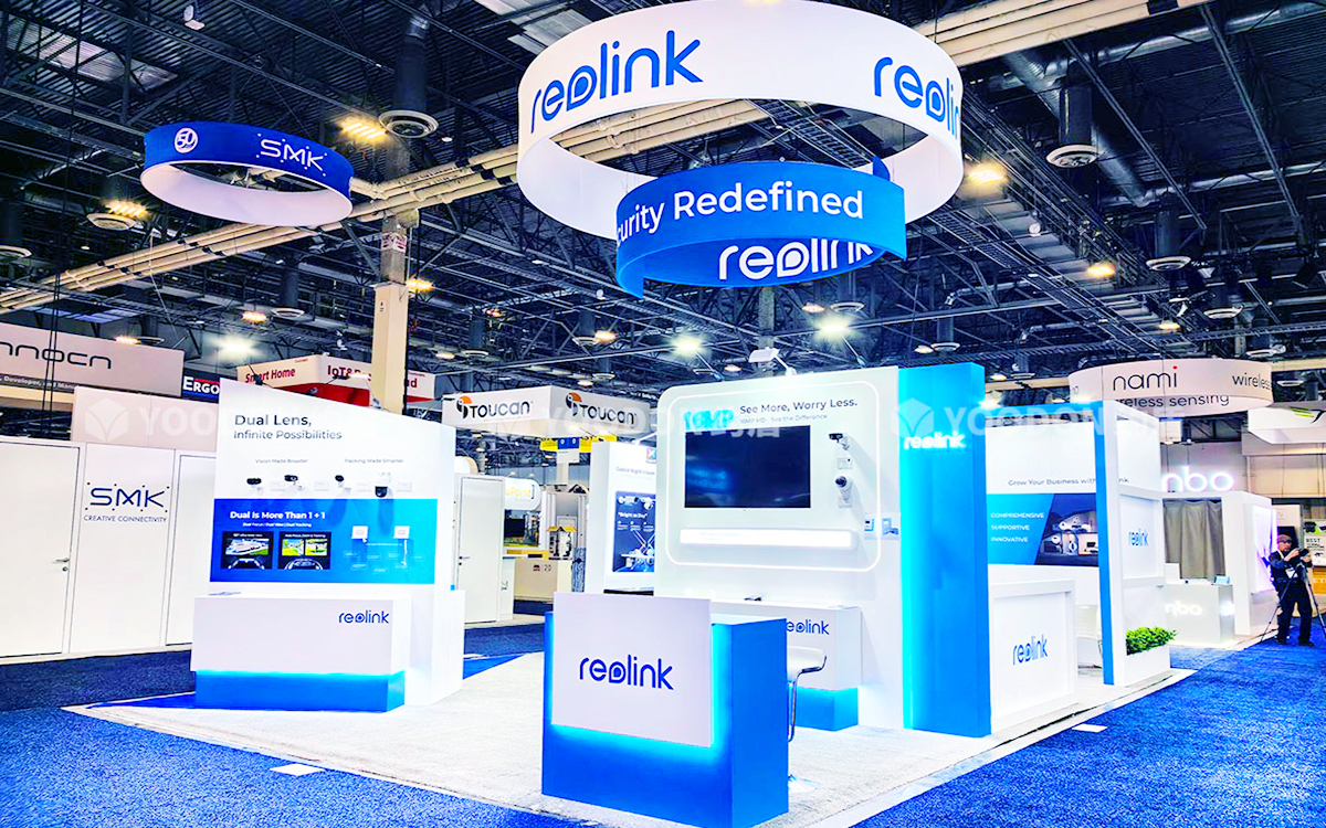 在上海展台布置中，用分层信息满足不同观众