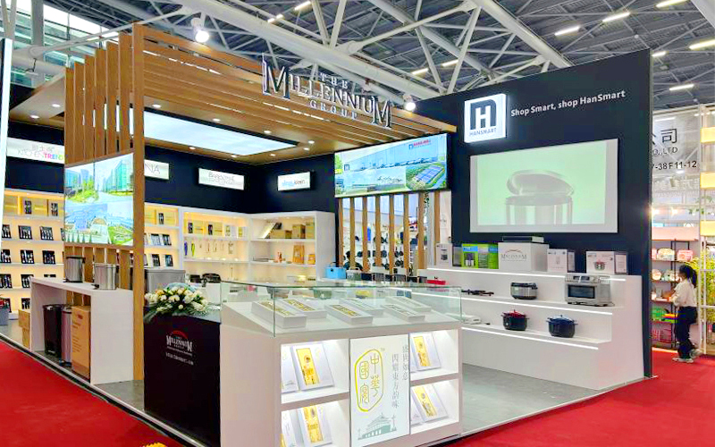 厨具展展台设计搭建方案:用原木肌理营造生活温度 厨具展展台设计搭建方案:用原木肌理营造生活温度